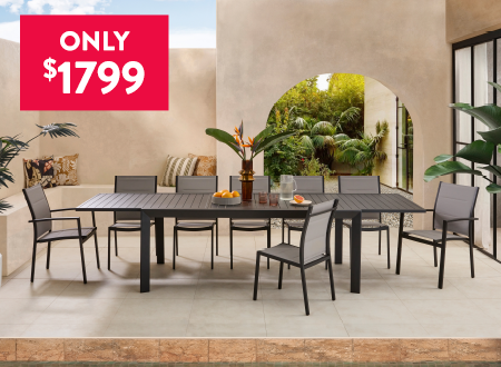 'Harmony' Outdoor 9-Piece Outdoor Extension Dining Setting